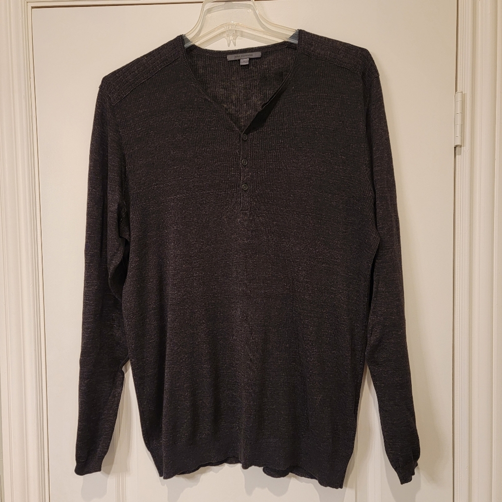 John Varvatos Collection linen Henley